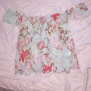 Floral off-the-shoulder top